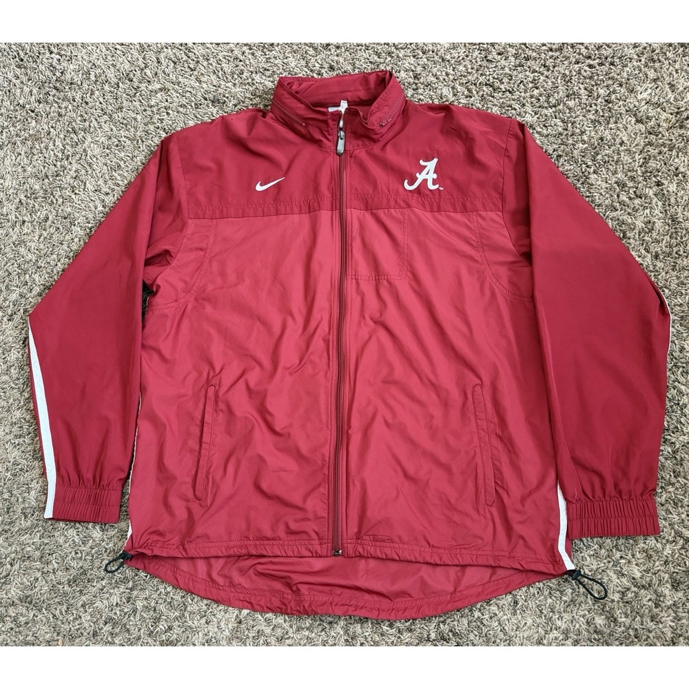 Vintage Y2K Nike Alabama Crimson Tide Windbreaker Red Roll Tide Mens Size 2XL